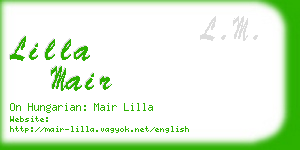 lilla mair business card